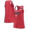 New Era Women's  Red Atlanta Hawks Scoop-neck Racerback Tank Top In Red