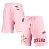 Pro Standard Men's  Pink Houston Astros Logo Club Shorts In Pink