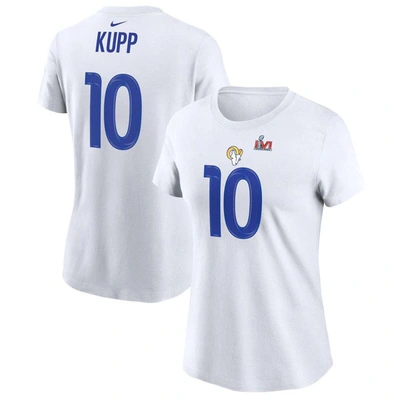 Nike Women's  Cooper Kupp White Los Angeles Rams Super Bowl Lvi Bound Name And Number T-shirt