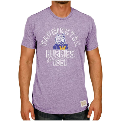 Retro Brand Original  Heather Purple Washington Huskies Vintage Tri-blend T-shirt