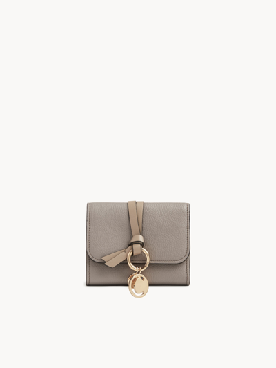 Chloé Alphabet Small Tri-fold In Grey