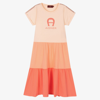 AIGNER AIGNER TEEN GIRLS PINK LOGO DRESS