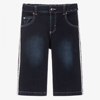 Aigner Side Logo-print Shorts In Blue