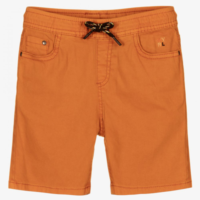 Mayoral Kids' Boys Orange Cotton Shorts