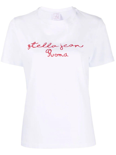 Stella Jean Embroidered Logo White T-shirt