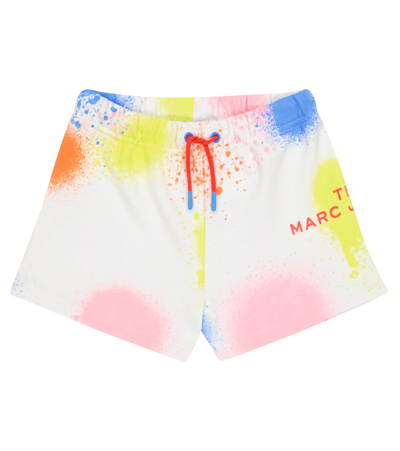 Marc Jacobs Kids' Logo Cotton Shorts In White