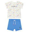MARC JACOBS BABY PRINTED COTTON T-SHIRT AND SHORTS SET