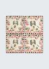 Mackenzie-childs Really Rosy Coasters, Set Of 4