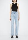 Agolde Crisscross Straight Leg Jeans In Dimension Ligh