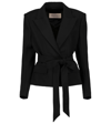 Alexandre Vauthier Single-breasted Belted Blazer In Black