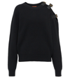 Altuzarra Ness Buckle Cold-shoulder Cashmere Sweater In Black