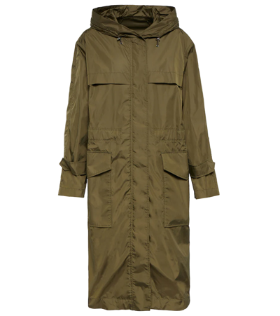 Moncler Hiengu Patch-pocket Shell Coat In Green