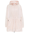 Moncler Wete Technical Raincoat In Light Pink