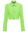 Jacquemus La Veste Limao Cropped Jacket In Green