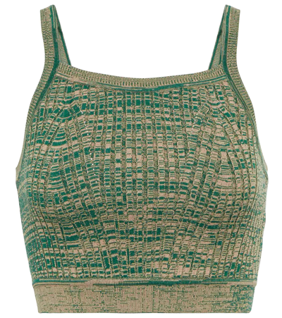 Live The Process Marl Space-dyed Crop Top In Holy Basil/ginger Root
