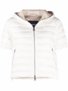 Duvetica Three-quarter Sleeve Puffer Jacket In White