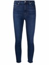 Paige Cindy High Rise Ankle Straight Jeans In Suncrest In Denim Scuro