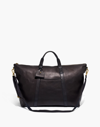 Mw The Essential Overnight Bag In Leather In True Black