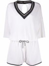 Brunello Cucinelli Cashmere-silk V-neck Top In White