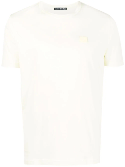 Acne Studios Face-patch Cotton-jersey T-shirt In Yellow