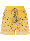Alanui Bandana-printed Drawstring Shorts In Yellow