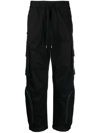 Ports V Drawstring Cargo Trousers In Black