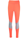Adidas By Stella Mccartney Truepurpose Panelled High Waist Leggings In Orange