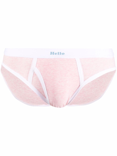 Dsquared2 Hello Logo-print Briefs In Pink