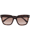 Tom Ford Tortoiseshell-frame Sunglasses In Brown