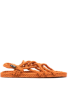 NOMADIC STATE OF MIND WOVEN OPEN-TOE SANDALS