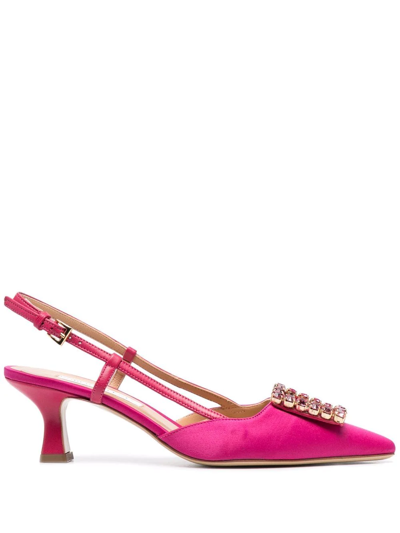 Roberto Festa Stefi Buckled Slingback Pumps In Multicolour