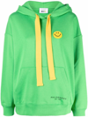 Philosophy Di Lorenzo Serafini Smiley Face-print Pullover Hoodie In Green
