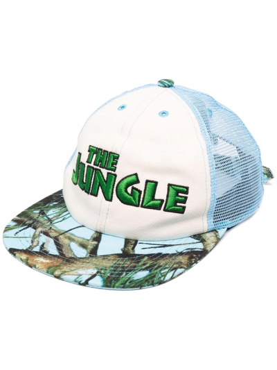 Just Don Slogan-embroidered Trucker Cap In Blue