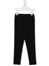 Moncler Logo-print Straight-leg Trousers In Black