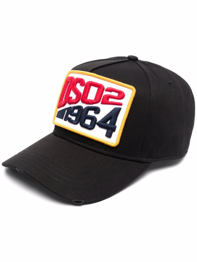 Dsquared2 Black 1964 Logo Patch Baseball Cap