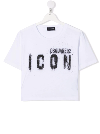 Dsquared2 Kids' D2t822f-icon T-shirt Dsquared In White