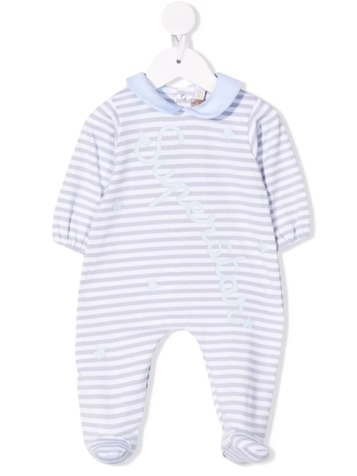 La Stupenderia Babies' Logo-print Pajama In Grey