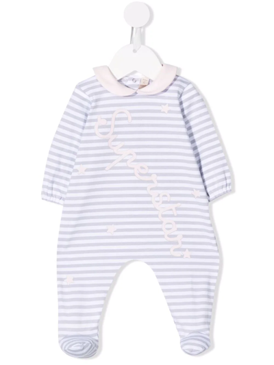 La Stupenderia Babies' Logo-print Pajama In Grey