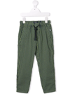 Il Gufo Drawstring Striped Trousers In Blue