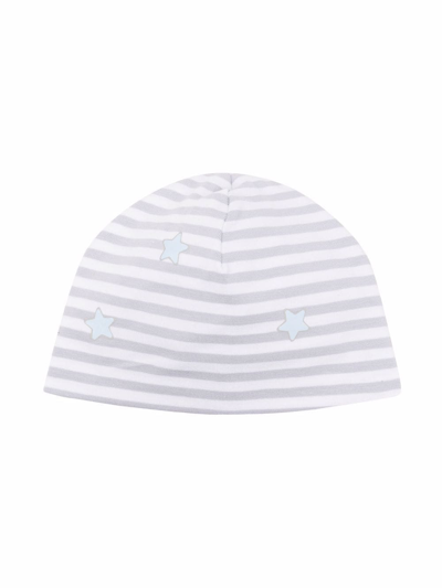 La Stupenderia Babies' Stripe-print Beanie In Grey