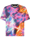 Dolce & Gabbana Illumination Print Cotton T-shirt In Blue