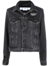 Off-white Meteor Denim Jacket In Grey