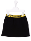 Off-white Logo-waistband Sweat Skirt In Black