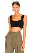 A.l.c Jordana Seamed Cropped Bra Top In Black
