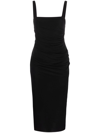 Helmut Lang Cut-out Sweetheart-neck Maxi Dress In Schwarz