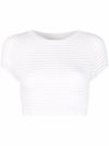GENNY OPEN-KNIT CROPPED TOP