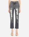 DOLCE & GABBANA BOYFRIEND JEANS WITH RIPS