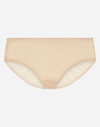 Dolce & Gabbana Dg Tulle Mid-rise Briefs In Pale Pink