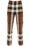 BURBERRY BURBERRY CHECK PRINTED CROPPED TROUSERS