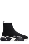 LOVE MOSCHINO LOVE MOSCHINO LOGO PRINTED KNITTED SOCK SNEAKERS
